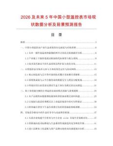 2026及未来5年中国小型温控表市场现状数据分析及前景预测报告
