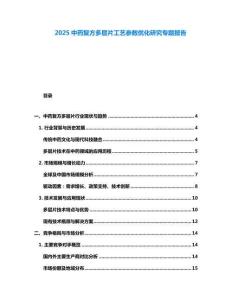 2025中藥復方多層片工藝參數優化研究專題報告