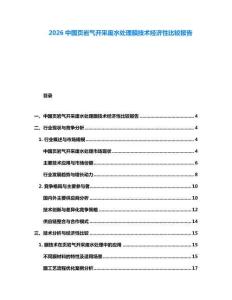 2026中国页岩气开采废水处理膜技术经济性比较报告