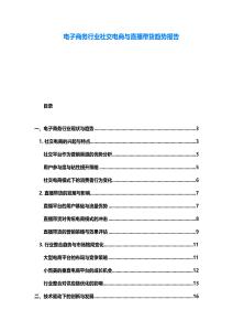 電子商務行業社交電商與直播帶貨趨勢報告