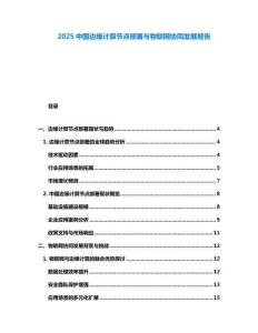 2025中國邊緣計算節(jié)點部署與物聯(lián)網(wǎng)協(xié)同發(fā)展報告