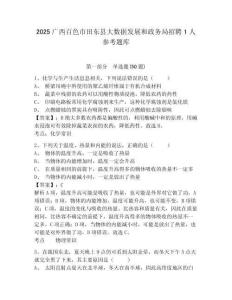 2025广西百色市田东县大数据发展和政务局招聘1人参考题库附答案详解（精练）