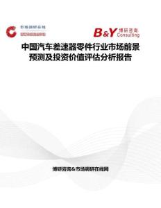 中國汽車差速器零件行業市場前景預測及投資價值評估分析報告