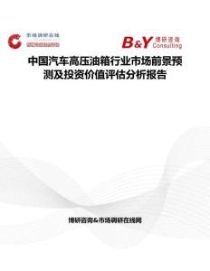 中國汽車高壓油箱行業市場前景預測及投資價值評估分析報告