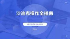 沙迪克操作全指南