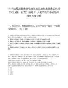 2026西藏昌都市康電清潔能源投資發展集團有限公司（第一批次）招聘11人筆試歷年參考題庫附帶答案詳解