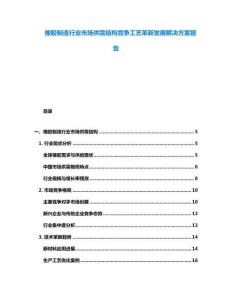 橡膠制造行業市場供需結構競爭工藝革新發展解決方案報告