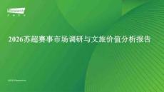 2026蘇超賽事市場調研與文旅價值分析報告-艾瑞咨詢