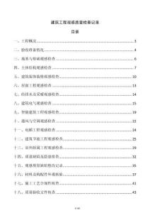 建筑工程观感质量检查记录