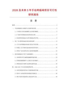 2026及未來5年手動閘板閥項目可行性研究報告