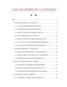 2026年料位檢測儀項目可行性研究報告