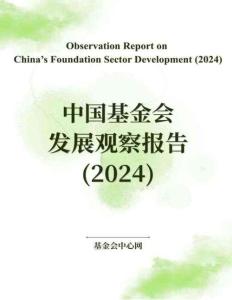 中國基金會發展觀察報告（2024）