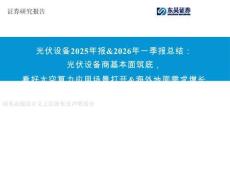 光伏設(shè)備2025年報&2026年一季報總結(jié)：光伏設(shè)備商基本面筑底，看好太空算力應(yīng)用場景打開&海外地面需求增長