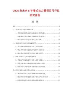 2026及未來5年墻式拉力器項目可行性研究報告