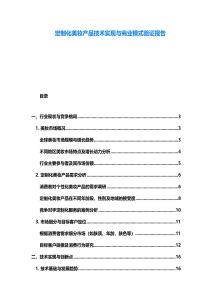定制化美妝產(chǎn)品技術(shù)實現(xiàn)與商業(yè)模式驗證報告
