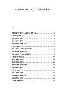 中国跨境电商进口巧克力品牌竞争态势报告
