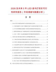 2026及未来5年LED读书灯项目可行性研究报告（市场调查与数据分析）