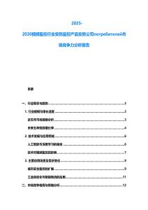 2025-2030視頻監控行業安防監控產品安防公司потребителей市場競爭力分析報告