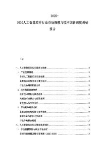 2025-2030人工智能芯片行業(yè)市場規(guī)模與技術創(chuàng)新深度調研報告