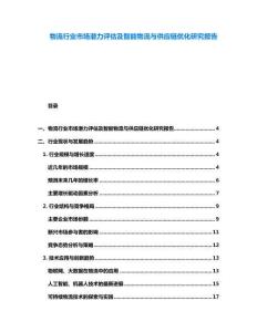 物流行業(yè)市場潛力評估及智能物流與供應鏈優(yōu)化研究報告