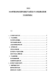 2025-2030桥梁结构抗震性能提升加固技术与性能测试检测方法规范建议