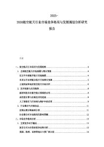 2025-2030航空航天行業(yè)市場(chǎng)競(jìng)爭(zhēng)格局與發(fā)展規(guī)劃分析研究報(bào)告