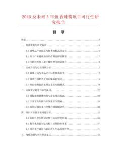 2026及未来5年鱼香辣酱项目可行性研究报告