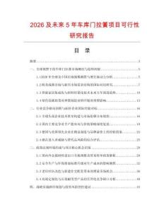 2026及未來5年車庫門拉簧項目可行性研究報告