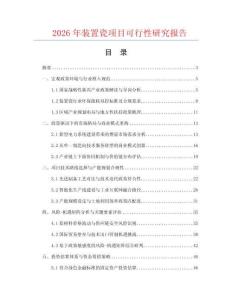 2026年裝置瓷項目可行性研究報告