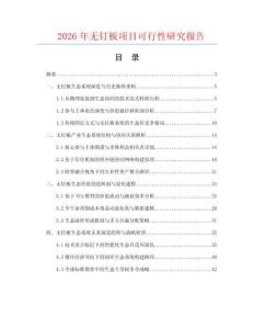 2026年無釘板項目可行性研究報告