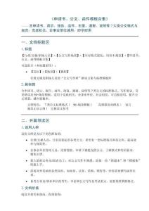 《申請書、公文、函件模板合集》——含申請書、請示、報告、函件、批復、通報、說明等7大類公文格式與規范