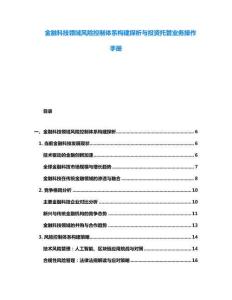 金融科技領(lǐng)域風(fēng)險(xiǎn)控制體系構(gòu)建探析與投資托管業(yè)務(wù)操作手冊
