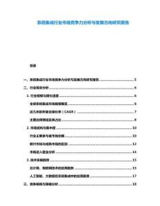 系統集成行業市場競爭力分析與發展方向研究報告