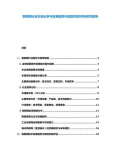 物聯網行業市場分析與發展趨勢與智能互聯評估研究報告