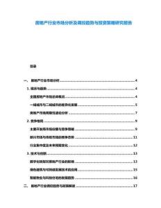 房地產行業市場分析及調控趨勢與投資策略研究報告