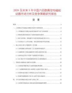 2026及未来5年中国六回路真空电磁起动器市场分析及竞争策略研究报告