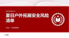 夏日戶外拓展安全風(fēng)險清單