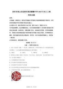 2025年廣東省中考三模物理試題（含答案）