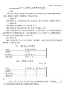 (完整版)高管人員薪酬方案