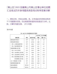 [黃山區]2025安徽黃山市黃山區事業單位招聘匯總筆試歷年參考題庫典型考點附帶答案詳解