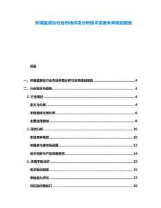 環(huán)境監(jiān)測儀行業(yè)市場供需分析技術(shù)發(fā)展未來規(guī)劃報(bào)告