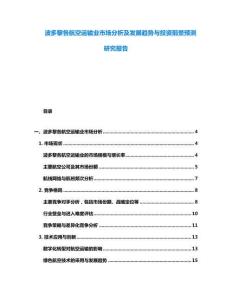 波多黎各航空運(yùn)輸業(yè)市場(chǎng)分析及發(fā)展趨勢(shì)與投資前景預(yù)測(cè)研究報(bào)告