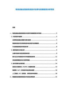 物流運輸業智能物流技術應用與發展前景分析項目