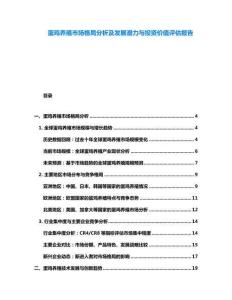 蛋雞養殖市場格局分析及發展潛力與投資價值評估報告