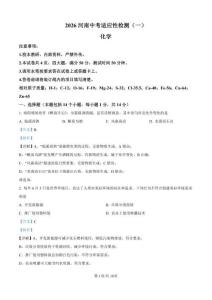 2026年河南省商丘市第一中學中考一模化學試題（解析版）