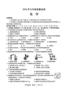 2026年河南省驻马店市驿城区中考一模化学试卷含答案