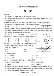 2026年河南省驻马店市驿城区中考一模数学试卷含答案
