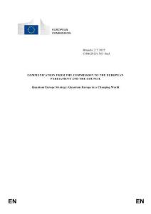 量子歐洲戰略 Quantum Europe Strategy