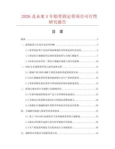 2026及未来5年肋骨固定带项目可行性研究报告
