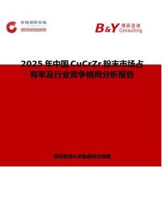 2025年中國CuCrZr粉末市場占有率及行業競爭格局分析報告